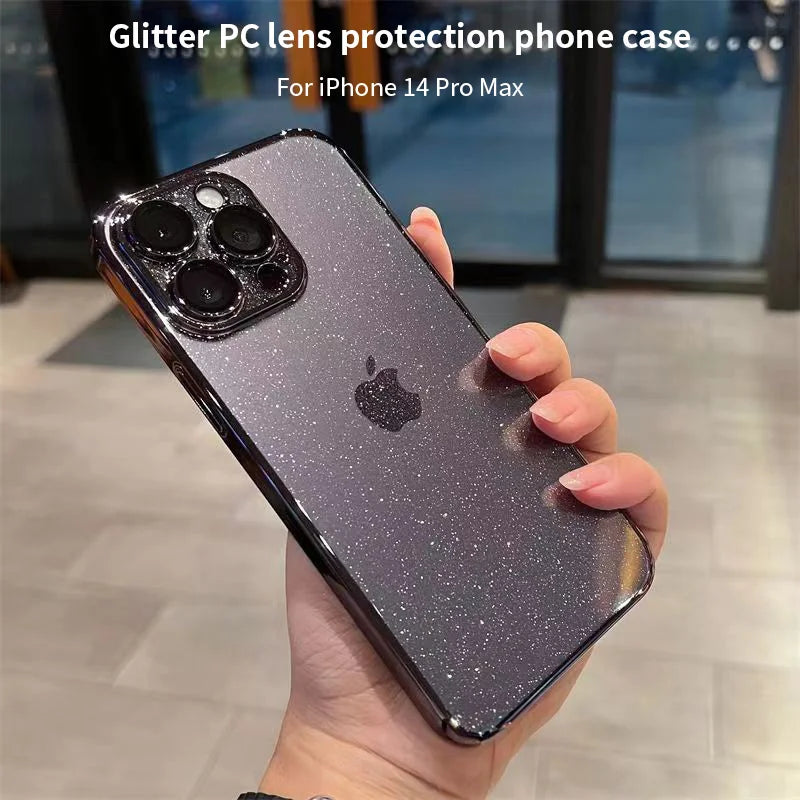 Luxury Electroplated Glitter Clear Transparent Shockproof Cover